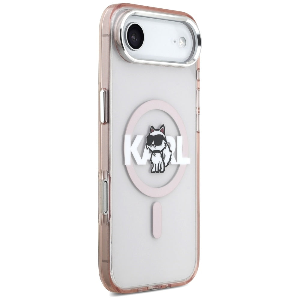 Futrola MagSafe za Apple iPhone 17 Air, Karl Lagerfeld, IML Sketch Logo Choupette, Roze