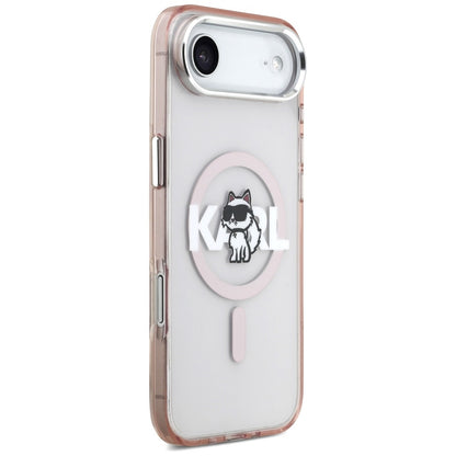 Futrola MagSafe za Apple iPhone 17 Air, Karl Lagerfeld, IML Sketch Logo Choupette, Roze