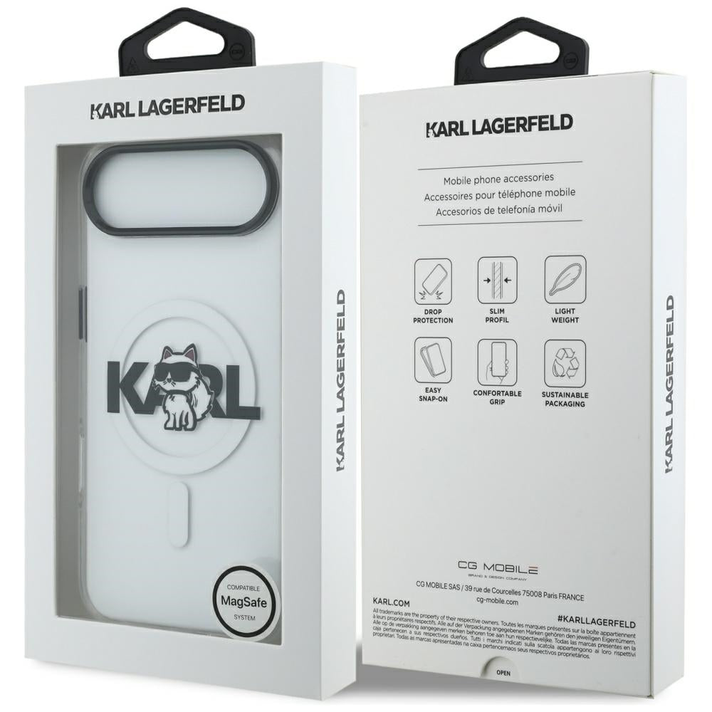 Futrola MagSafe za Apple iPhone 17 Air, Karl Lagerfeld, IML Sketch Logo Choupette, Transparentna