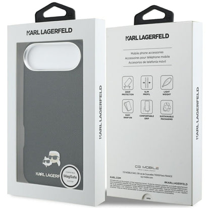 Futrola MagSafe za Apple iPhone 17 Air, Karl Lagerfeld, Karl & Choupette Head's Pin, Crna