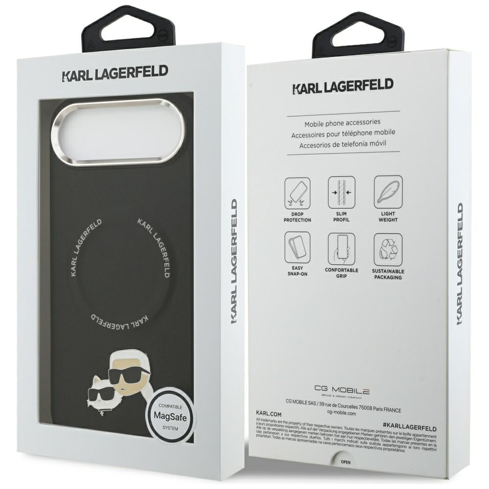 Futrola MagSafe za Apple iPhone 17 Air, Karl Lagerfeld, Karl & Choupette Pins, Crna