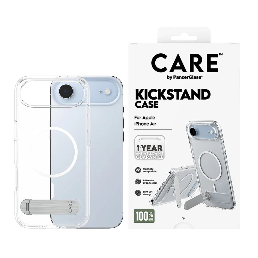 Futrola MagSafe za Apple iPhone 17 Air, PanzerGlass, sa karakteristikom postolja, Transparentna