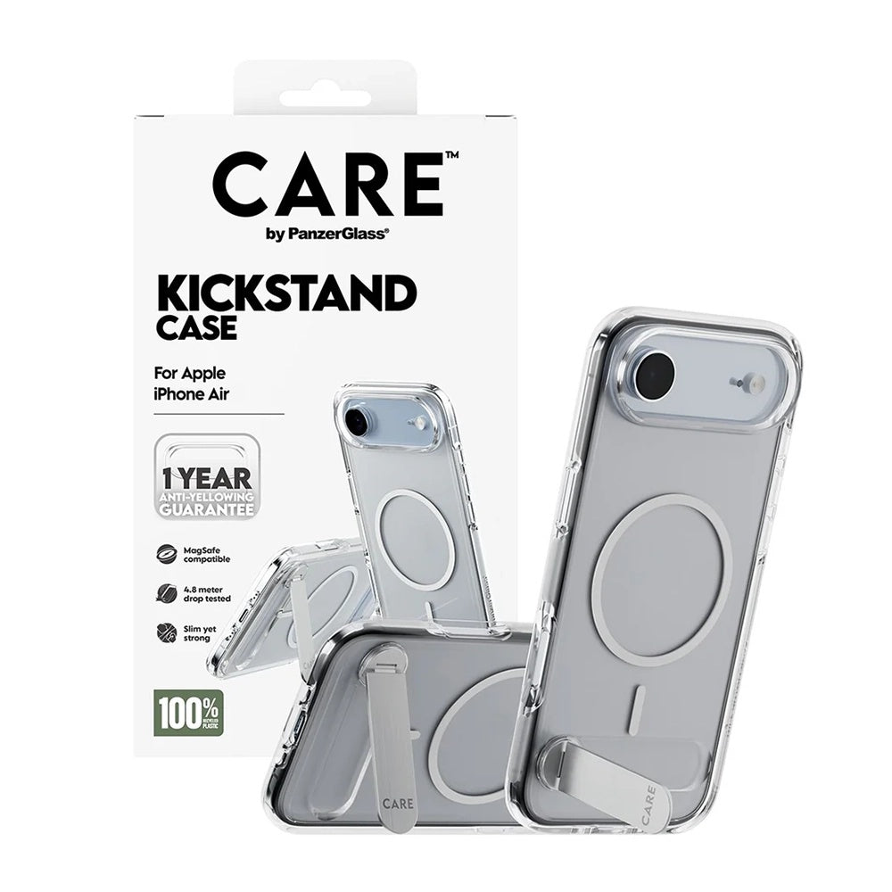 Futrola MagSafe za Apple iPhone 17 Air, PanzerGlass, sa karakteristikom postolja, Transparentna