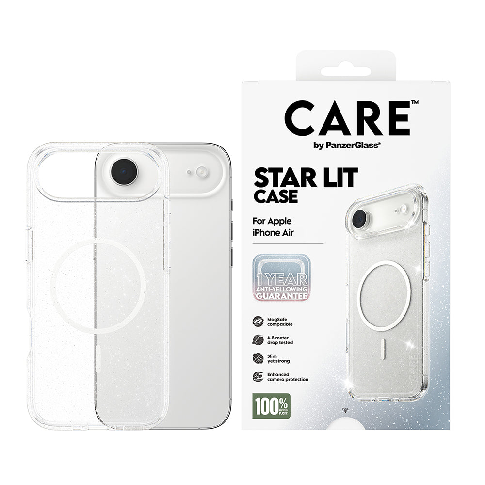 Futrola MagSafe za Apple iPhone 17 Air, PanzerGlass, Care Urban Explorer Star Lit, Transparentna Bela