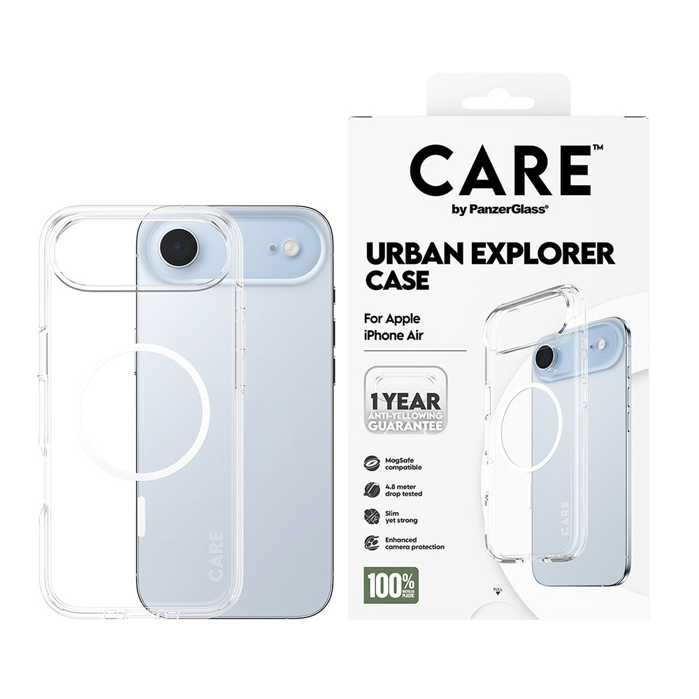 Futrola MagSafe za Apple iPhone 17 Air, PanzerGlass, Care Urban Explorer, Bela Transparentna