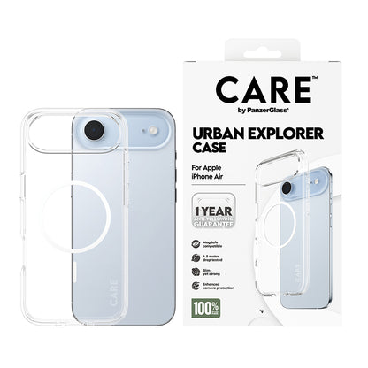 Futrola MagSafe za Apple iPhone 17 Air, PanzerGlass, Care Urban Explorer, Bela Transparentna