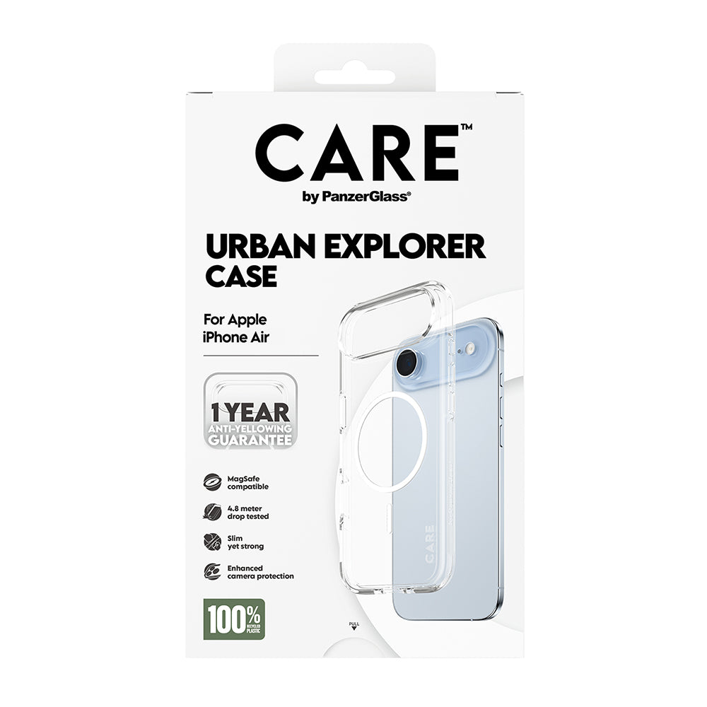 Futrola MagSafe za Apple iPhone 17 Air, PanzerGlass, Care Urban Explorer, Bela Transparentna