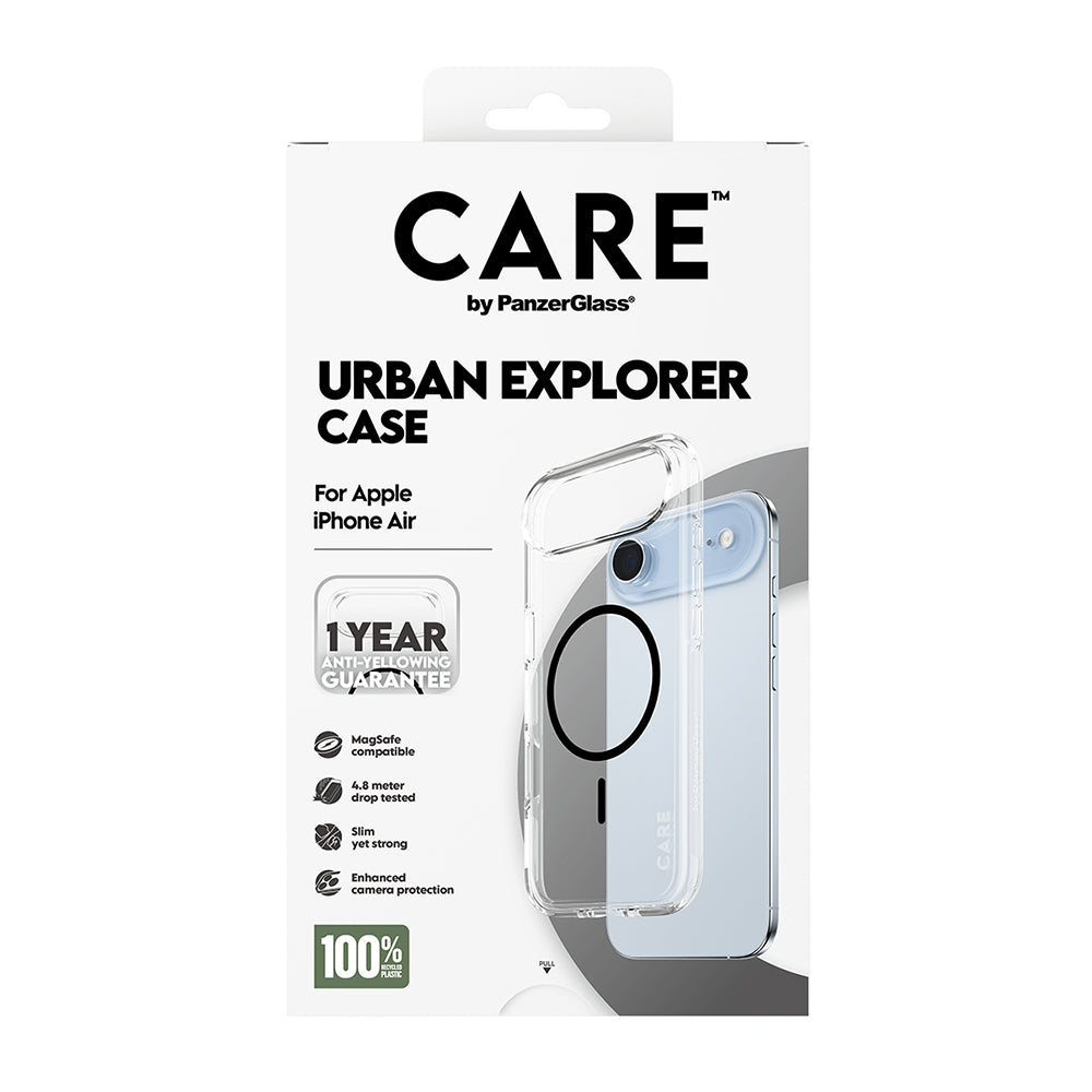 Futrola MagSafe za Apple iPhone 17 Air, PanzerGlass, Care Urban Explorer, Crna Transparentna