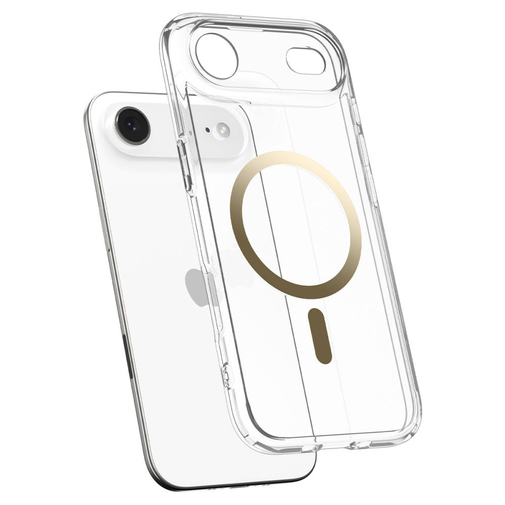 Futrola MagSafe za Apple iPhone 17 Air, Spigen, Ultra Hybrid, Zlatno Transparentna
