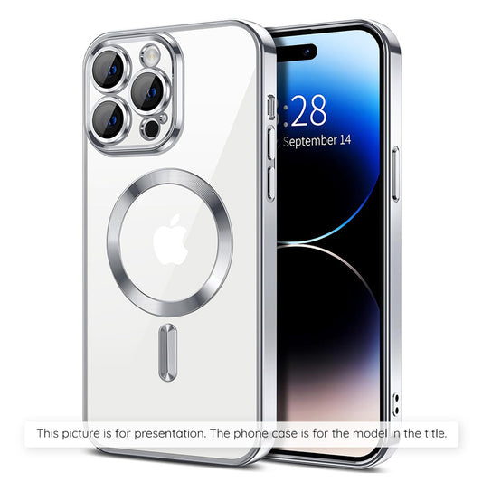 Husa MagSafe za Apple iPhone 17 Air, Techsuit, Luxury Crystal, Srebrna