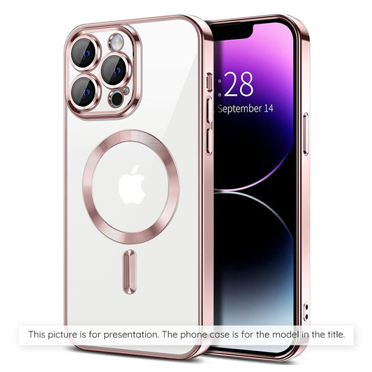 Husa MagSafe za Apple iPhone 17 Air, Techsuit, Luxury Crystal, Roze