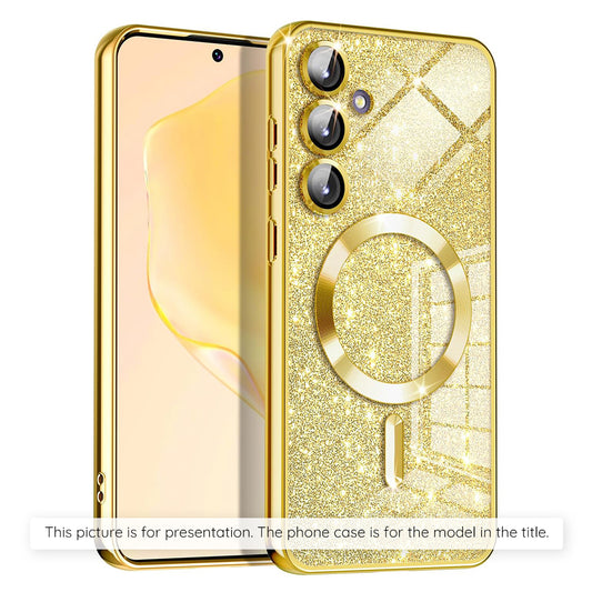 Futrola MagSafe za Apple iPhone 17 Air, Techsuit, Luxury Glitter, Zlatna