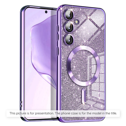 Futrola MagSafe za Apple iPhone 17 Air, Techsuit, Luxury Glitter, Svetlo Ljubičasta