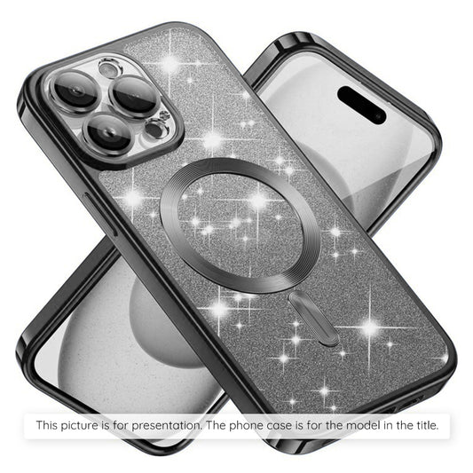 Husa MagSafe za Apple iPhone 17 Air, Techsuit, Luxury Glitter, Crna