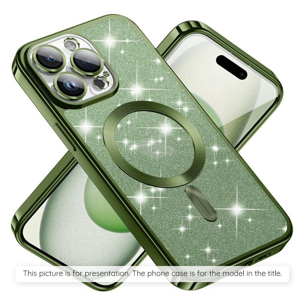 Futrola MagSafe za Apple iPhone 17 Air, Techsuit, Luxury Glitter, Tamno Zelena
