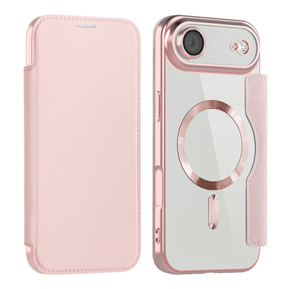 Futrola MagSafe za Apple iPhone 17 Air, Techsuit, SmartMag Book, Roze