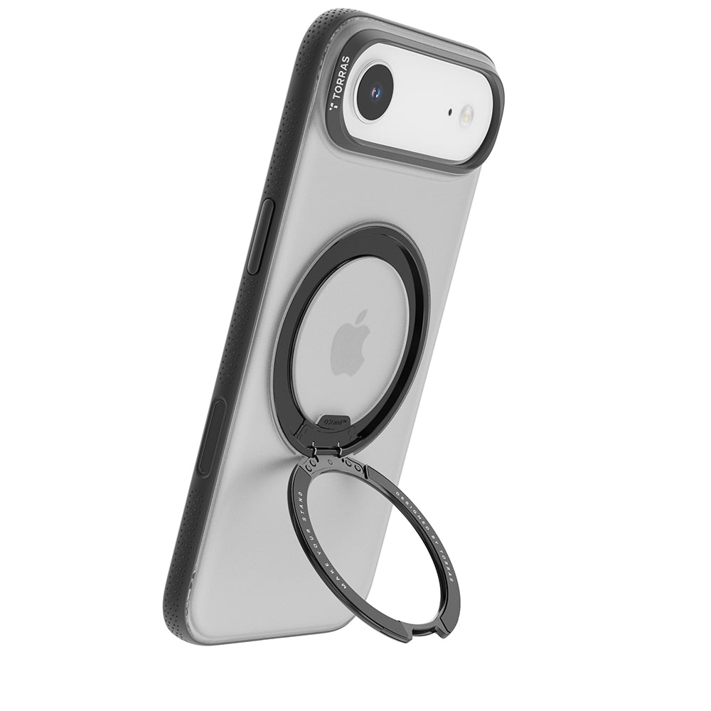 Husa MagSafe za Apple iPhone 17 Air, Torras, Ostand R Fitness, Crna