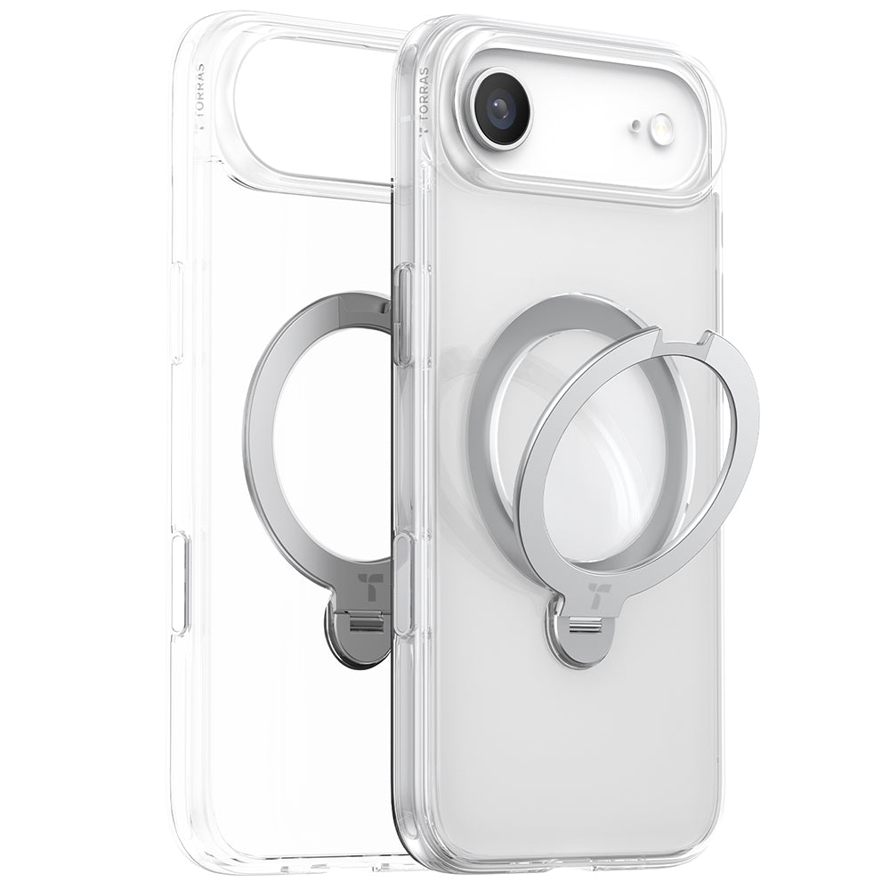 Futrola MagSafe za Apple iPhone 17 Air, Torras, Ostand Spin, Transparentna