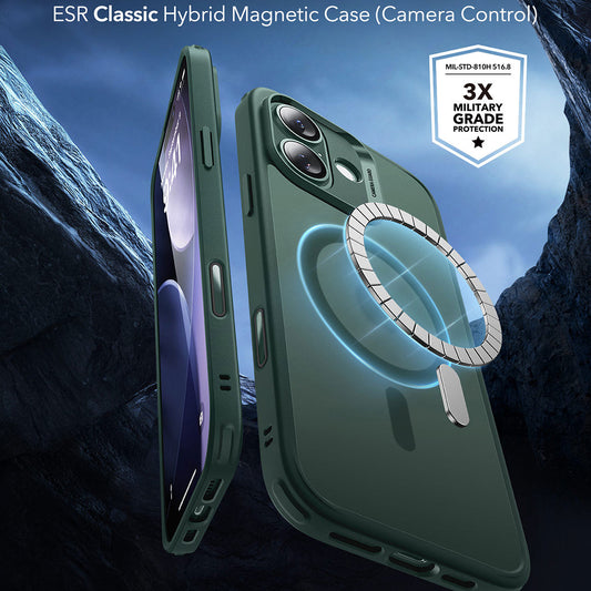 Futrola MagSafe za Apple iPhone 17, ESR, Classic Hybrid, Saten Zelena