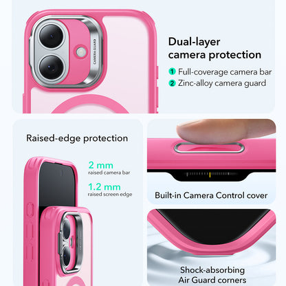Futrola MagSafe za Apple iPhone 17, ESR, Classic Hybrid Kickstand, Roze Saten