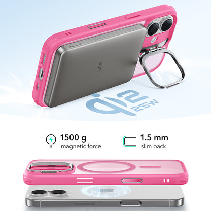 Futrola MagSafe za Apple iPhone 17, ESR, Classic Hybrid Kickstand, Roze Saten