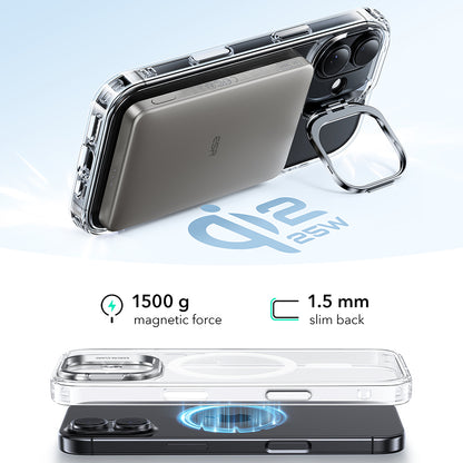 Futrola MagSafe za Apple iPhone 17, ESR, Classic Hybrid Kickstand, Transparentna