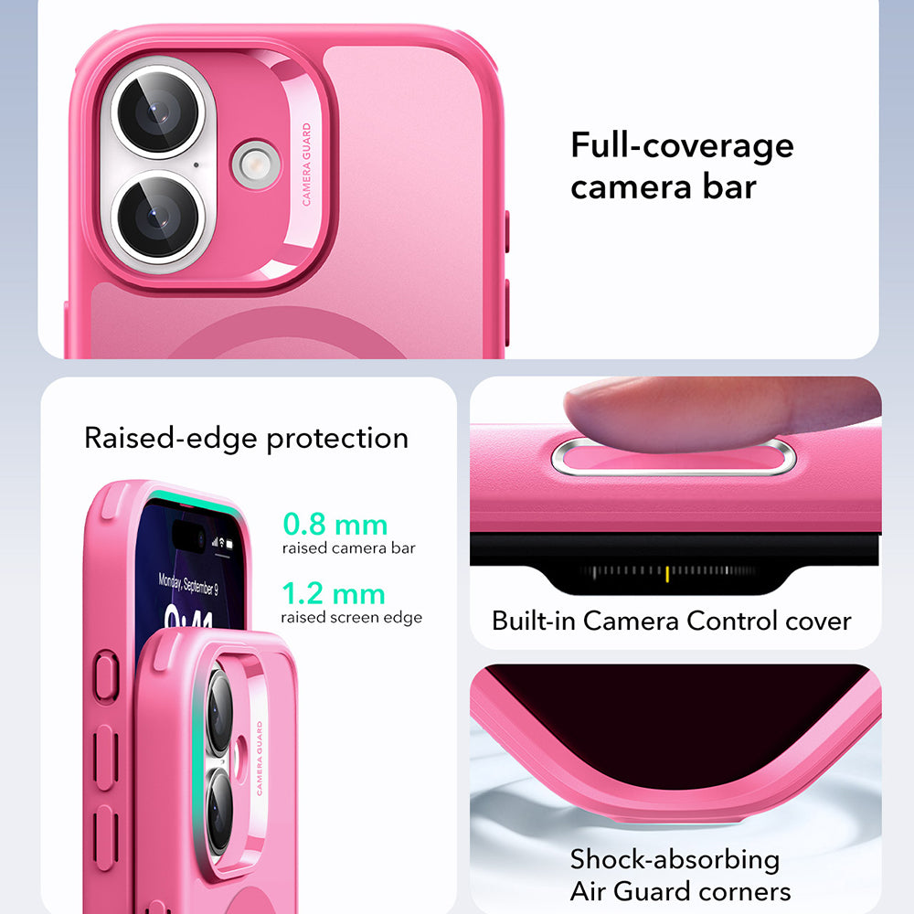 Husa MagSafe za Apple iPhone 17, ESR, Classic Hybrid, Roze Saten