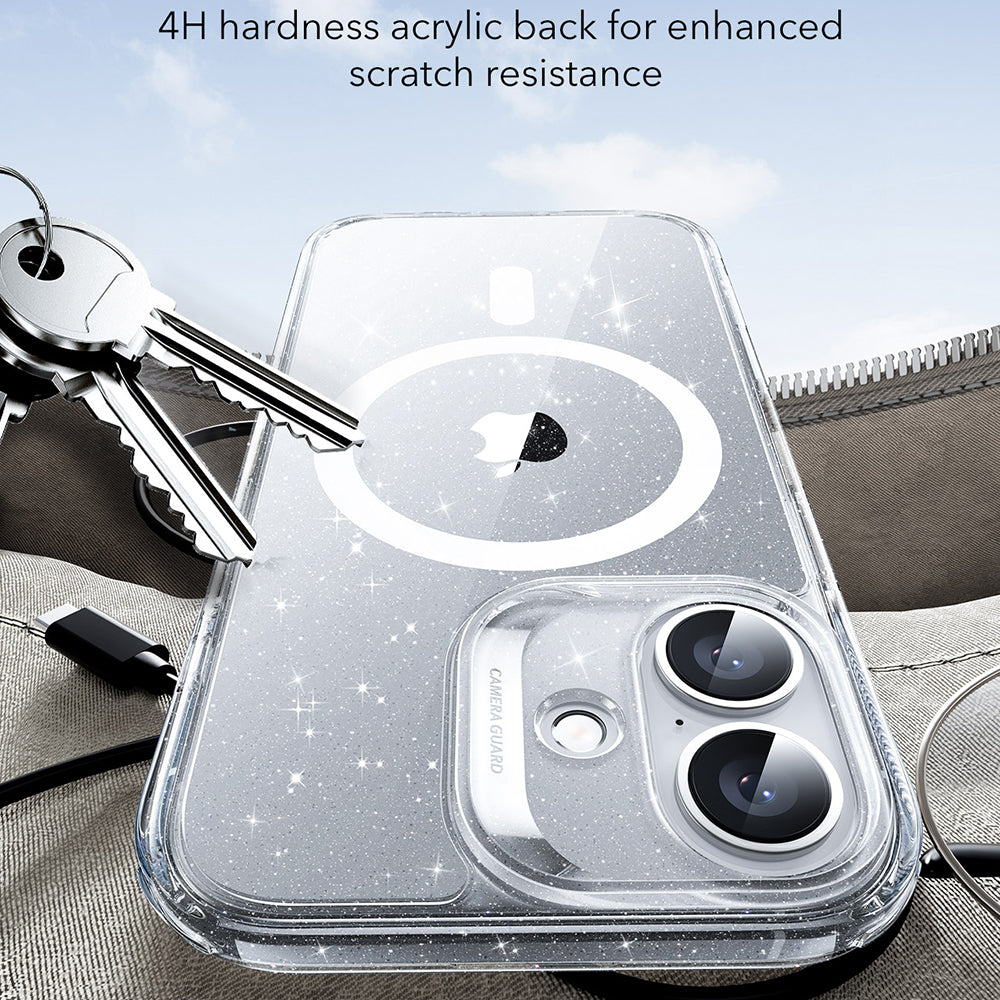 Futrola MagSafe za Apple iPhone 17, ESR, Classic Hybrid Shimmer, Transparentna