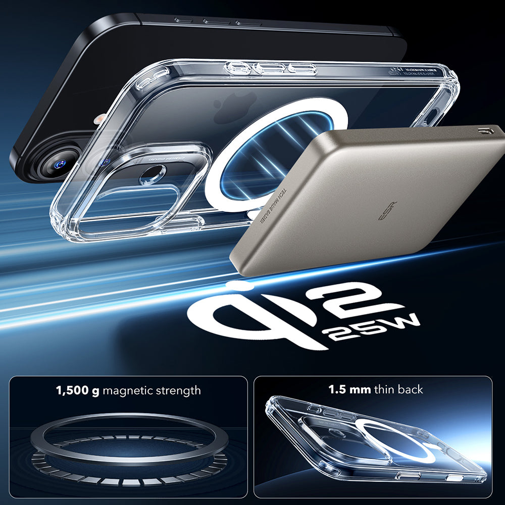 Futrola MagSafe za Apple iPhone 17, ESR, Classic Hybrid, Transparentna