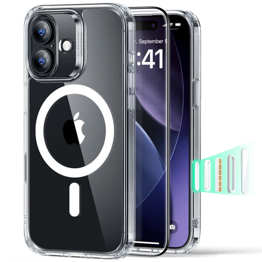 Futrola MagSafe za Apple iPhone 17, ESR, Classic Hybrid sa zaštitnikom ekrana, Transparentna