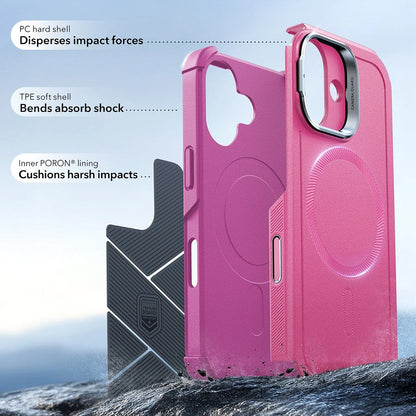 Futrola MagSafe za Apple iPhone 17, ESR, Cyber Armor Kickstand, Roze