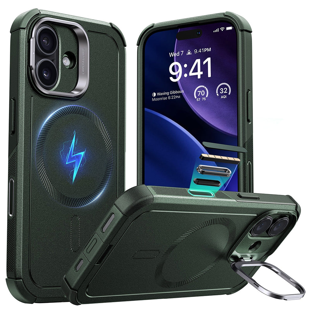 Futrola MagSafe za Apple iPhone 17, ESR, Cyber Armor Kickstand, Zelena