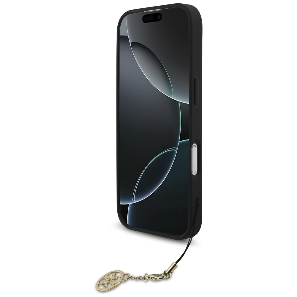 Futrola MagSafe za Apple iPhone 17, Guess, 4G Charm Cradle, Crna