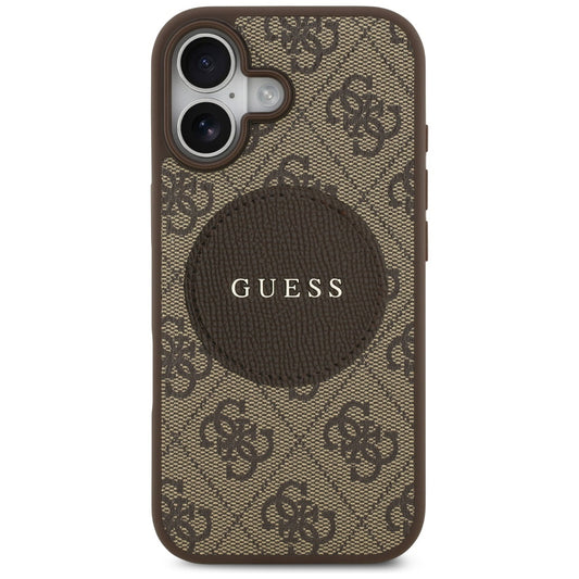 Futrola MagSafe za Apple iPhone 17, Guess, 4G Circle Classic Logo, Braon