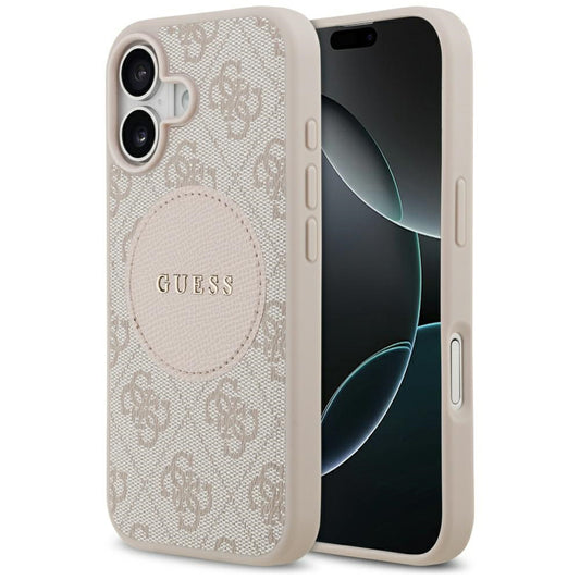 Futrola MagSafe za Apple iPhone 17, Guess, 4G Circle Classic Logo, Roze