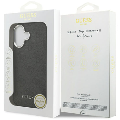 Futrola MagSafe za Apple iPhone 17, Guess, 4G Classic Logo, Crna