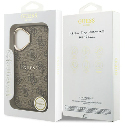 Futrola MagSafe za Apple iPhone 17, Guess, 4G Classic, Braon