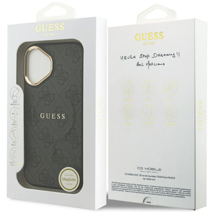 Husa MagSafe za Apple iPhone 17, Guess, 4G Classic, Crna