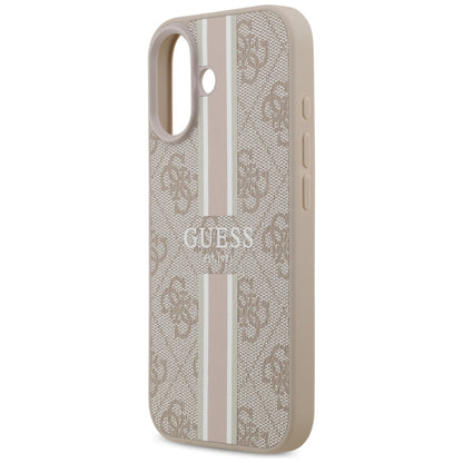 Futrola MagSafe za Apple iPhone 17, Guess, 4G Printed Stripes, Roze