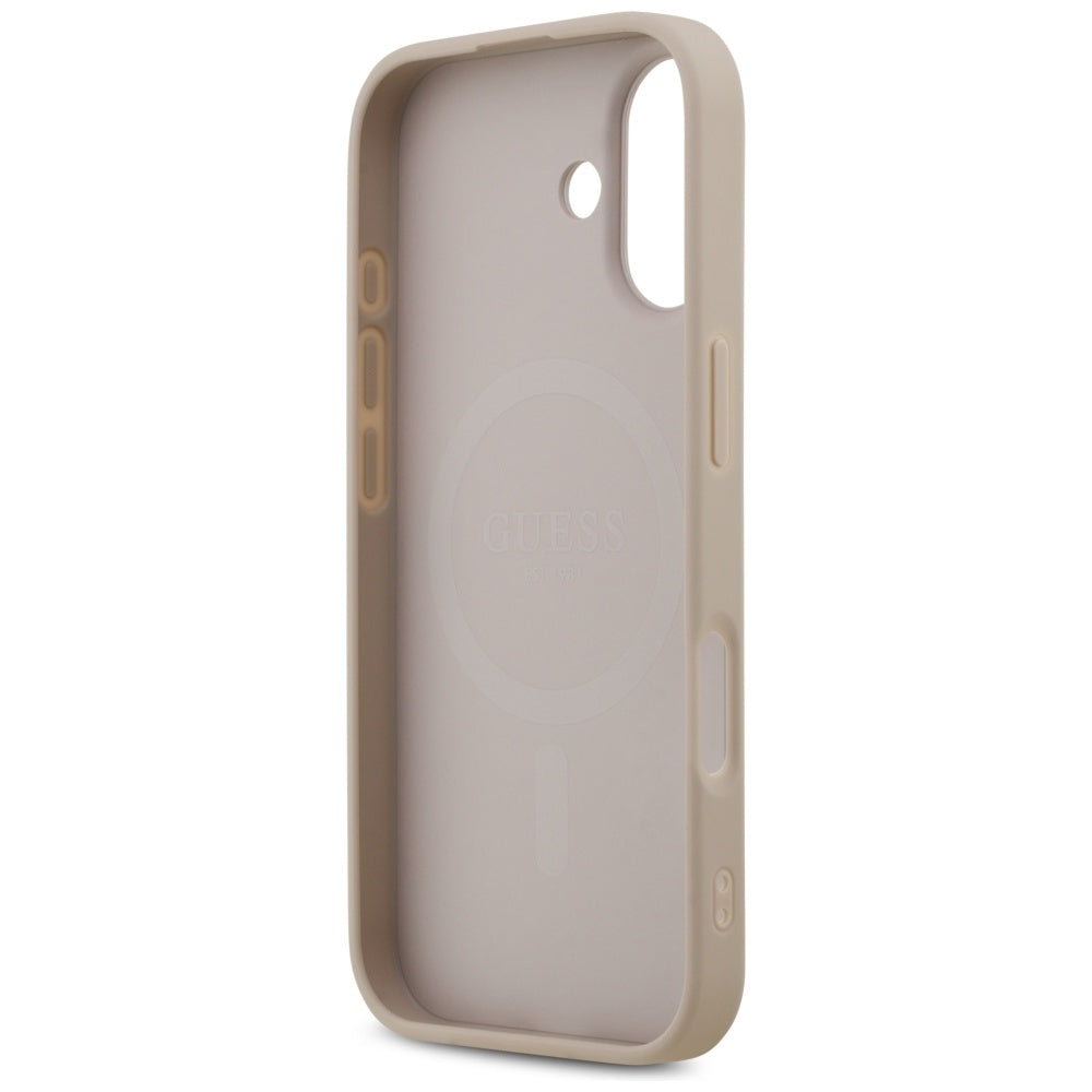 Futrola MagSafe za Apple iPhone 17, Guess, 4G Printed Stripes, Roze
