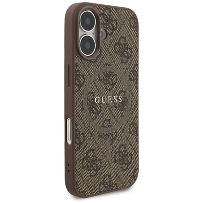 Futrola MagSafe za Apple iPhone 17, Guess, 4G Ring Classic Logo, Braon