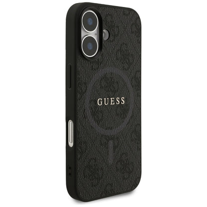 Futrola MagSafe za Apple iPhone 17, Guess, 4G Ring Classic Logo, Crna