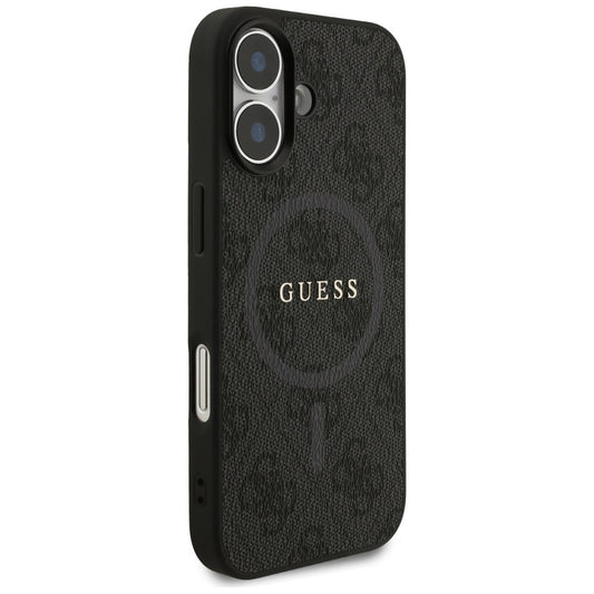 Futrola MagSafe za Apple iPhone 17, Guess, 4G Ring Classic Logo, Crna