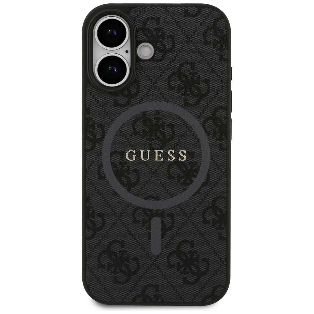 Futrola MagSafe za Apple iPhone 17, Guess, 4G Ring Classic Logo, Crna