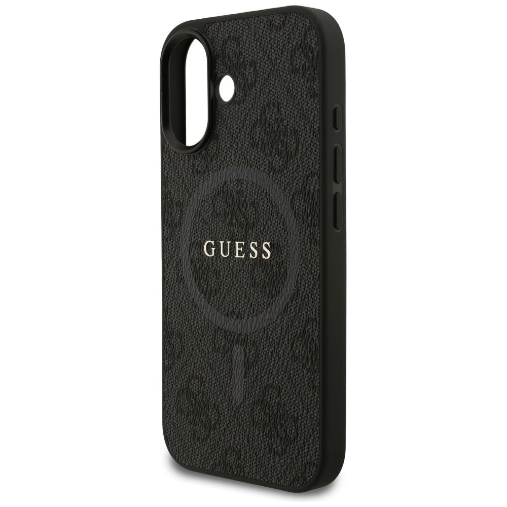 Futrola MagSafe za Apple iPhone 17, Guess, 4G Ring Classic Logo, Crna
