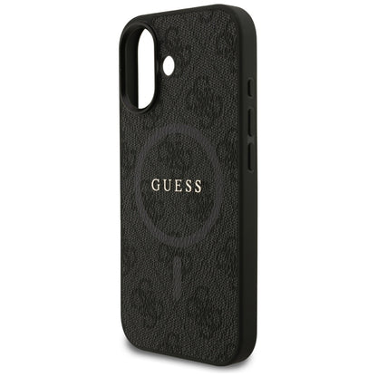 Futrola MagSafe za Apple iPhone 17, Guess, 4G Ring Classic Logo, Crna
