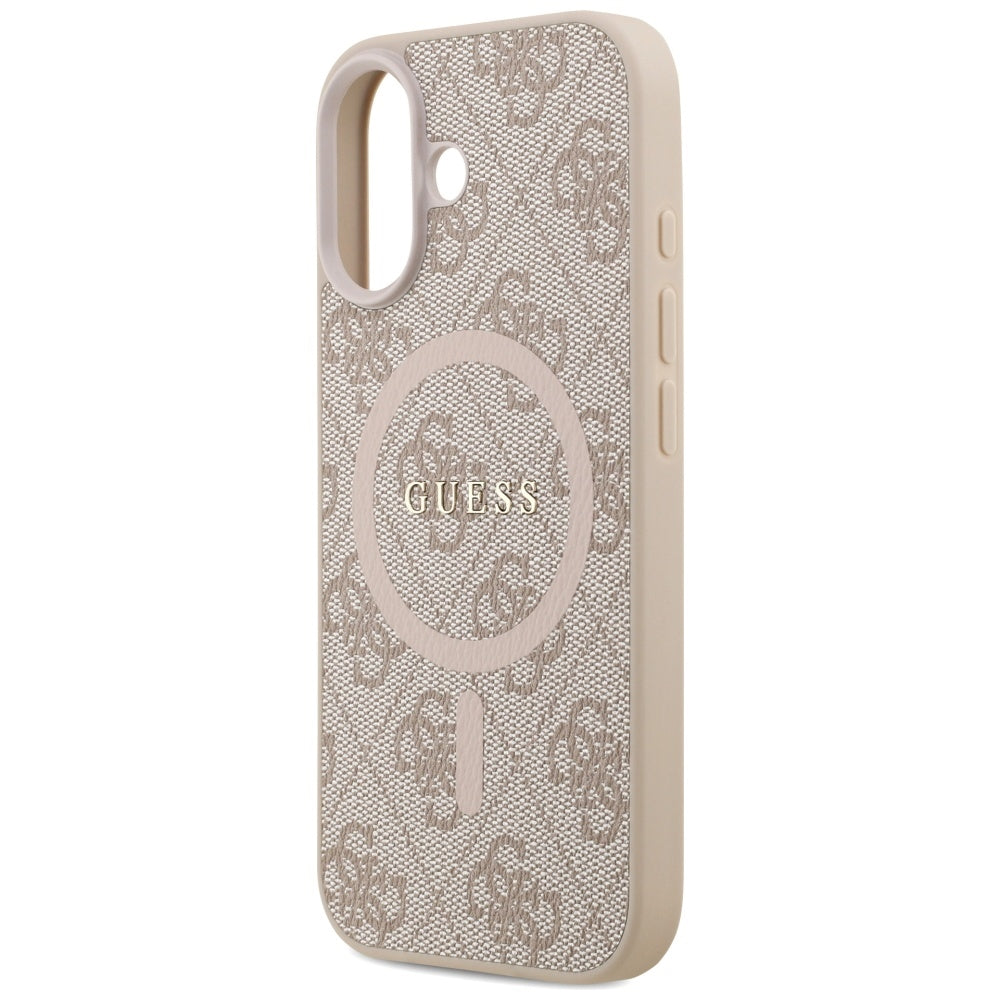 Futrola MagSafe za Apple iPhone 17, Guess, 4G Ring Classic Logo, Roze