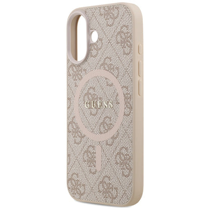Futrola MagSafe za Apple iPhone 17, Guess, 4G Ring Classic Logo, Roze