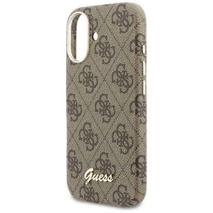 Futrola MagSafe za Apple iPhone 17, Guess, 4G Script Logo, Braon