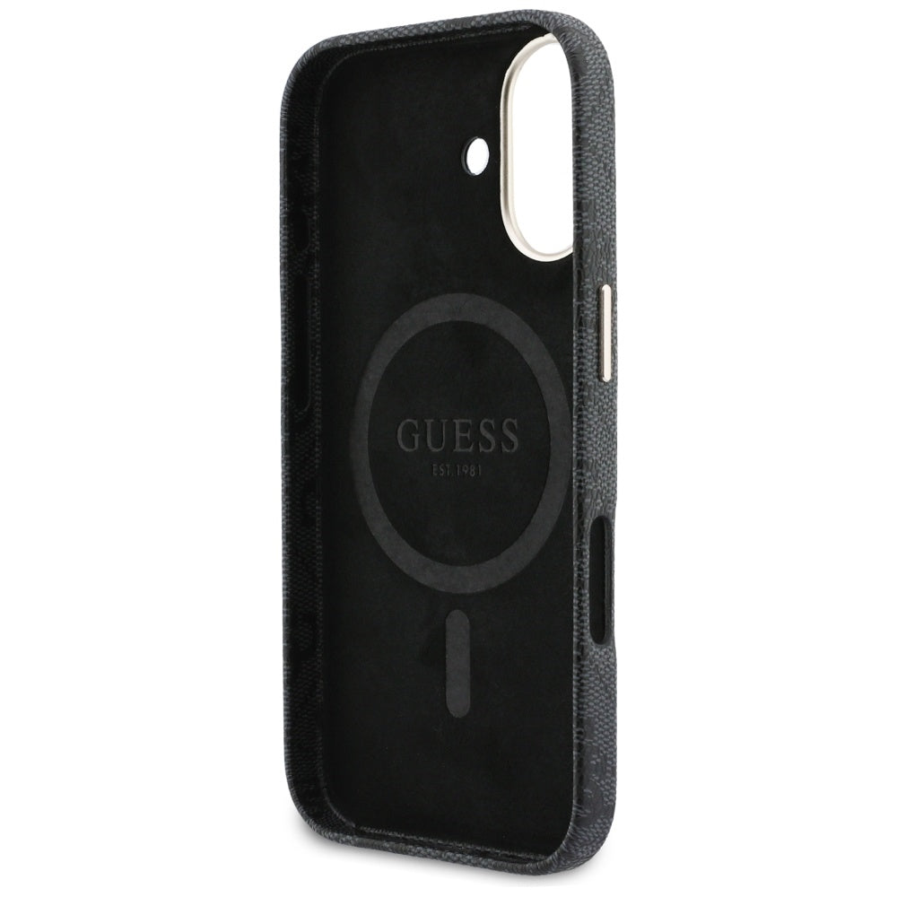 Futrola MagSafe za Apple iPhone 17, Guess, 4G Script Logo, Crna